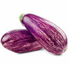Cache-pot aubergine striée